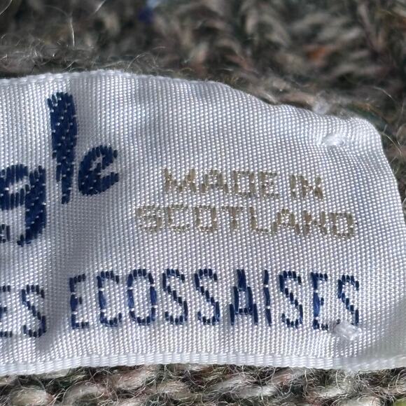 Vintage 80s Pringle of Scotland Wool Sweater Gray Speckled Knit Crewneck Unisex - Picture 8 of 14